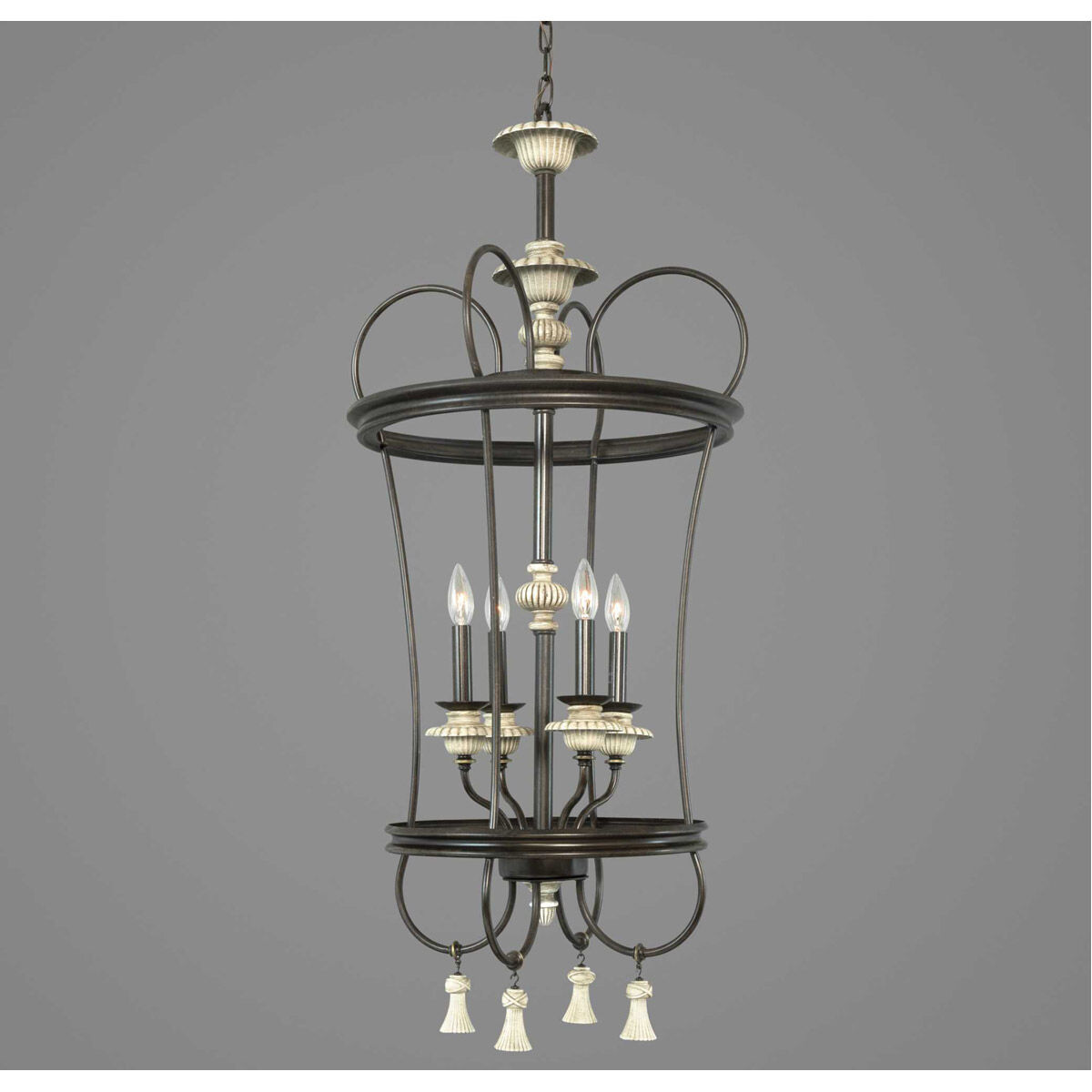 Bergamo 4 Light 18.75 inch Forged Bronze Foyer Pendant Ceiling Light, Design Series